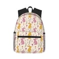 thumbnail image 1 of Picia Yellow Pueple Rabbit Large Capacity Backpack Classic Style Backpack Casual Backpack Water-Resistant School Work Travel Outdoor Backpack, 1 of 8