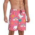 thumbnail image 1 of Picia Yoga Unicorn Pajama Shorts for Men, Men's Pajama Bottoms, Sleepwear,Short Pajama Pants-X-Large, 1 of 9