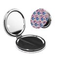 thumbnail image 1 of Picia blue record rock Skull for Compact Vanity Mirror , Travel Makeup Mirror , Portable Magnifying Cosmetic Mirror for Daily, Work, Business-Round Shape, 1 of 9