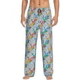 thumbnail image 1 of Picia cartoon Elephant Pattern Mens Soft Woven Cotton Elastic Waistband Sleep Pajama Pant Lounge Sleep Pant With Pockets And Drawstring-X-Large, 1 of 6