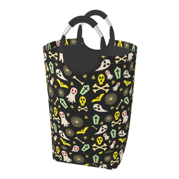 Picia cartoon Skull spider web Laundry Basket With Handles Laundry Hamper Toys Storage Organizer Foldable Bucket Washing Bin Dirty Clothes Bag For Home Bathroom Bedroom Dorm