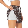 thumbnail image 1 of Picia cartoon geese Pattern Women's 2 in 1 Athletic Running Shorts High Waisted Workout Casual Gym Sweat Shorts with Comfy Liner Zipper Pockets-X-Large, 1 of 7