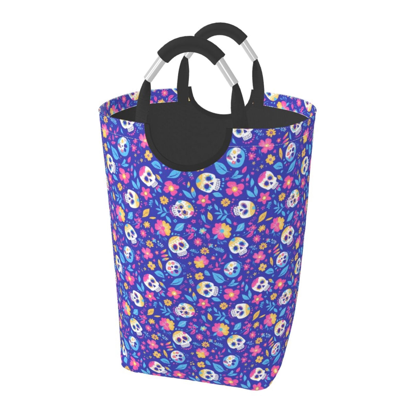 Flower Skull Laundry Basket
