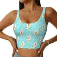 thumbnail image 1 of Picia crazy white goose Pattern Sports Bra for Women,Padded Strappy Sports Bras Medium Support Yoga Bra with Removable Cups,Running Yoga Bra-Medium, 1 of 8