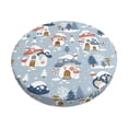 thumbnail image 1 of Picia cute Mushroom Village Pattern Round Stool Covers Comfy Seat Covers Stretch Removable Washable Chair Slipcover Round Bar Chair Cushion Cover-12 inch, 1 of 7