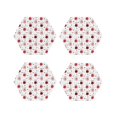 thumbnail image 1 of Picia cute cat hearts Printed Leather Coasters for Drinks, 4" Drink Coasters Set of 4 for Tabletop Protection, Handmade Luxurious Home Décor and Housewarming Gift-Hexagon, 1 of 6
