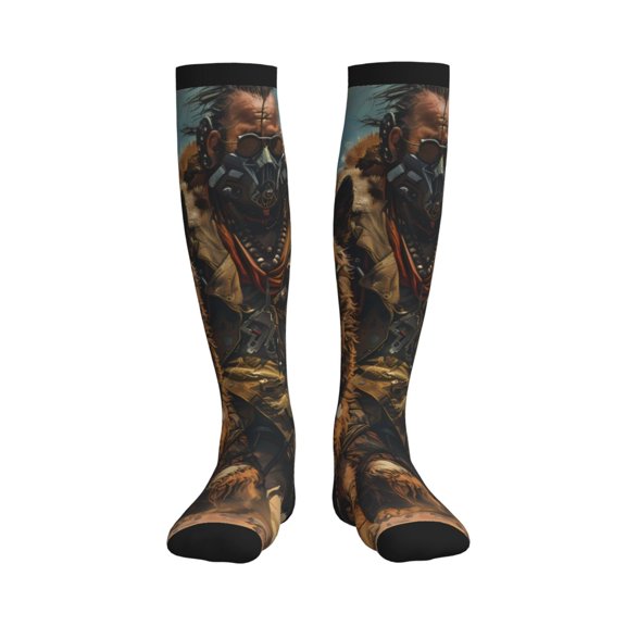 Picia desert Man Shepherd Dog Printed Sports Compression Socks - 15-20mmHg Graduated Compression, High-Performance Soft and Breathable Socks for Men and Women