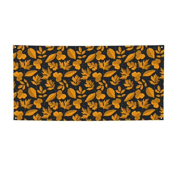 Picia fall leaf Pattern Party Banner, Festive Decoration, Holiday Banner, Celebration Decor, Event Banner, Reusable Party Banner-Medium