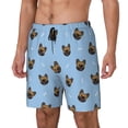 thumbnail image 1 of Picia french Bulldog Face pattern Mens Swim Trunks with Compression Liner Stretch Beach Shorts Quick Dry with Zipper Pockets No-Chafing Board Shorts-, 1 of 9