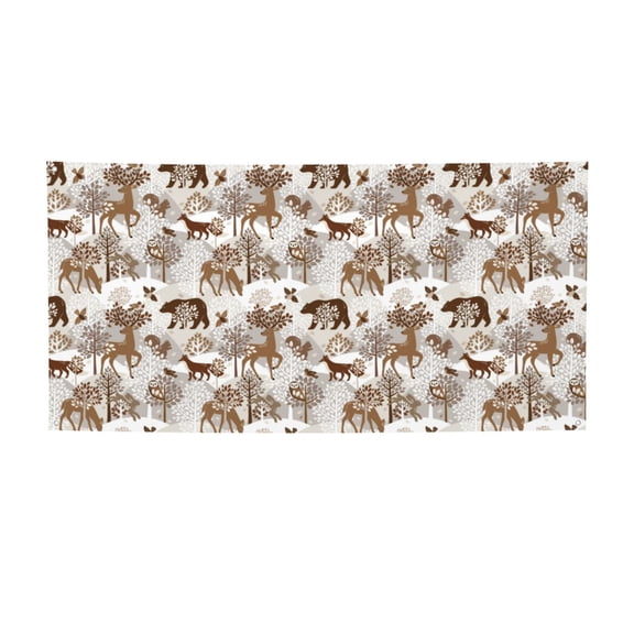 Picia leaf Moose fox owls tree Pattern Party Banner, Festive Decoration, Holiday Banner, Celebration Decor, Event Banner, Reusable Party Banner-Small