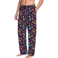 thumbnail image 1 of Picia mushroom color Skull Mens Soft Woven Cotton Elastic Waistband Sleep Pajama Pant Lounge Sleep Pant With Pockets And Drawstring-Small, 1 of 9