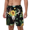 thumbnail image 1 of Picia pattern Mens Swim Trunks with Compression Liner Stretch Beach Shorts Quick Dry with Zipper Pockets No-Chafing Board Shorts-Small, 1 of 9