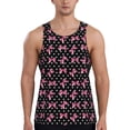 thumbnail image 1 of Picia polka dot with pink bows Printed Men’s Performance Tank, Men's Workout Tank Top Moisture-Wicking Tank Top Muscle tee, Breathable Workout Shirt-4X-Large, 1 of 7