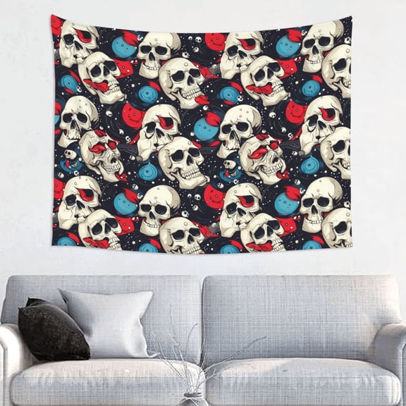 Picia rock record Skull artist Pattern Tapestry-Tapestries for Bedroom Living Room Dorm(29x37")
