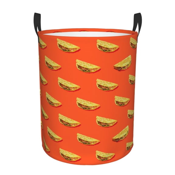 Picia tortilla tacos Pattern Large Laundry Basket, Waterproof, Freestanding Laundry Hamper, Collapsible Tall Clothes Hamper with Extended Handles-
