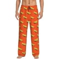 thumbnail image 1 of Picia tortilla tacos Pattern Mens Soft Woven Cotton Elastic Waistband Sleep Pajama Pant Lounge Sleep Pant With Pockets And Drawstring-Large, 1 of 6