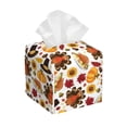 thumbnail image 1 of Picia turkey hat Pumpkin Pattern Tissue Box Cover,PVC Leather Square Holder,Tissue Box Holder with Magnetic Bottom,Facial Paper Organizer Dispenser-5.2"X5.2"X5.2", 1 of 8