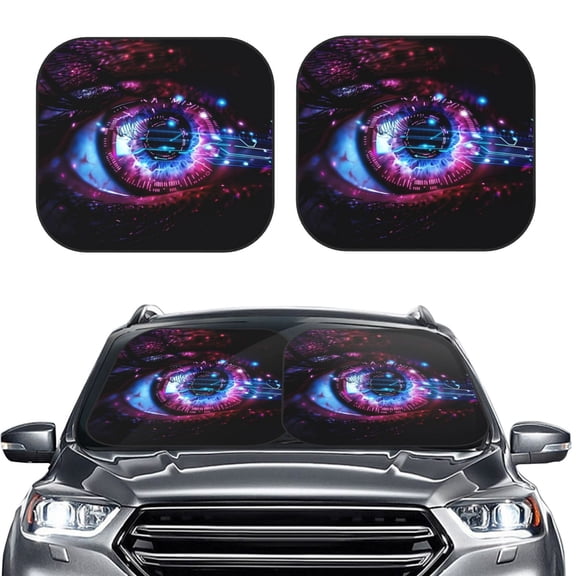 Picia v 2 Piece Car Windshield Sun Shade Foldable | Foldable Sun Shield for Front Window Blocks UV Rays and Keeps Your Vehicle Cool-Small