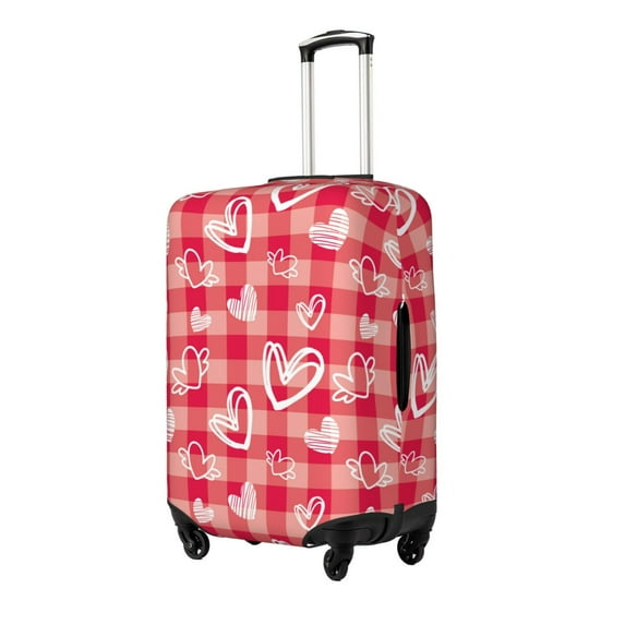 Picia valentine day with heart Luggage Protector Cover Thicken Suitcase Protector Cover Fit 18-32 Inch Luggage-Medium