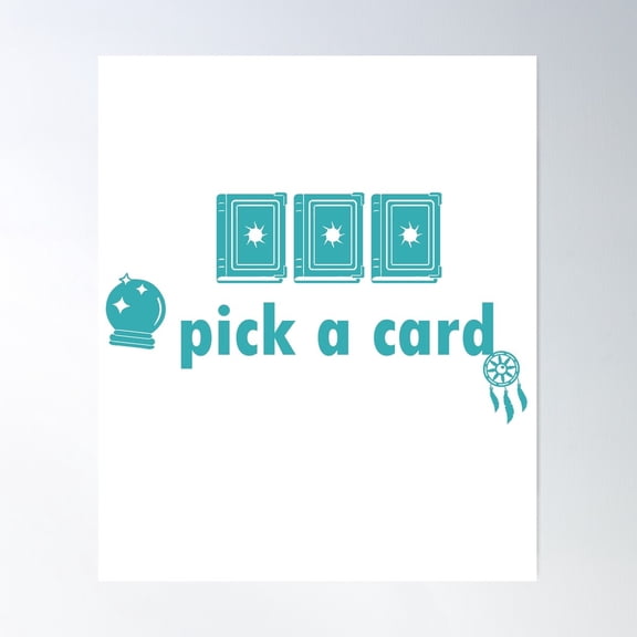 Pick A Card Template Poster Wall Art, Modern Wall Decor For Living Room Bedroom, 8x12 UNFRAMED