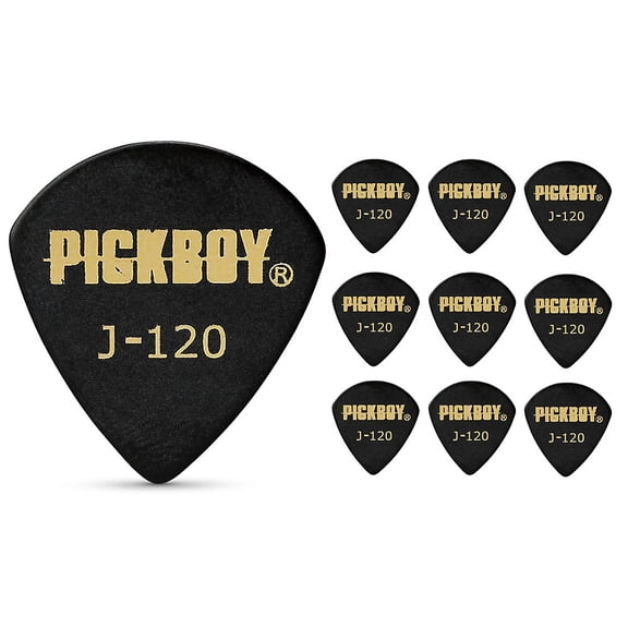 Pick Boy Black Polyacetal Jazz Guitar Picks 1.20 mm 10 Pack