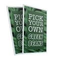 thumbnail image 1 of Pick Your Own Green Beans (2-Pack) 24 Inch x 36 Inch Plastic Signs Sign Insert 4mm Corrugated Plastic Signs Storefront Window Poster Nutritious Vegetables Farmer’s Markets Seasonal, 1 of 3