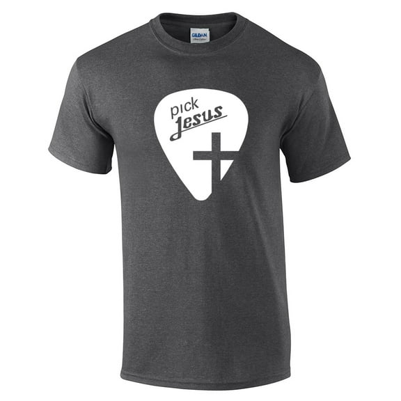 Pick Jesus Christian Short Sleeve T-shirt-HeatherGray-Large