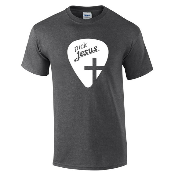 Pick Jesus Christian Short Sleeve T-shirt-HeatherGray-XXXL