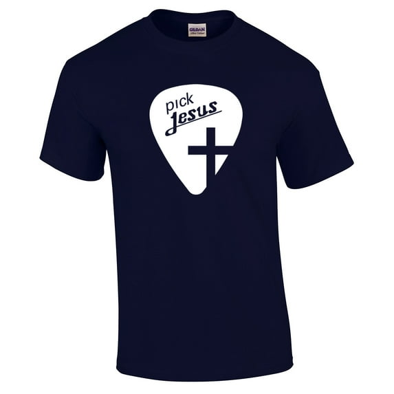 Pick Jesus Christian Short Sleeve T-shirt-navy-6xl