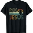 thumbnail image 1 of Pick Jesus Religious Musician Idea Guitar Worship T-Shirt Black, 1 of 3