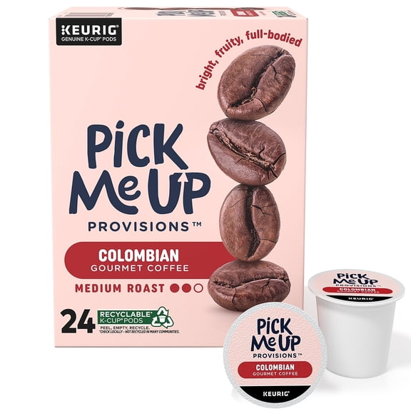 Pick Me Up Provisions Colombian Coffee Keurig K-Cup Pods Medium Roast 24/Box (52969)