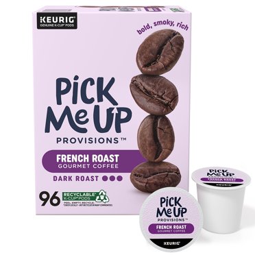 WILD JO Organic Dark French Roast Coffee - 96 K-Cups For Keurig Brewers, Fair Trade