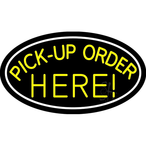 Pick Up Order Here LED Neon Sign 10 x 24 - inches, Clear Edge Cut Acrylic Backing, with Dimmer - Bright and Premium built indoor LED Neon Sign for Bar decor.