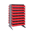 thumbnail image 1 of Quantum Storage Systems QPRD-606RD Solid Double Sided 16 Shelves 60" H x 36" W x 36" D with 64 Red Bins 18" L x 9" W x 5" H, 1 of 1