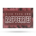 thumbnail image 1 of Pick Your Own Raspberries Vinyl Decal 12 Inch x 16 Inch Weatherproof Heavy-Duty Adhesive Backing | Sweet Berries, Freshly Harvested, Farmer’s Markets | Made in USA, 1 of 6