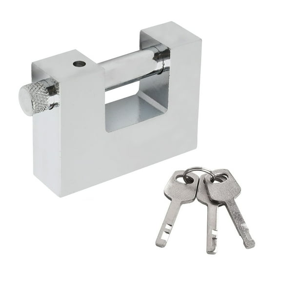 Pick Resistant Padlock with D Shaped Shackle Heavy Duty Chrome Plated 3 Keys