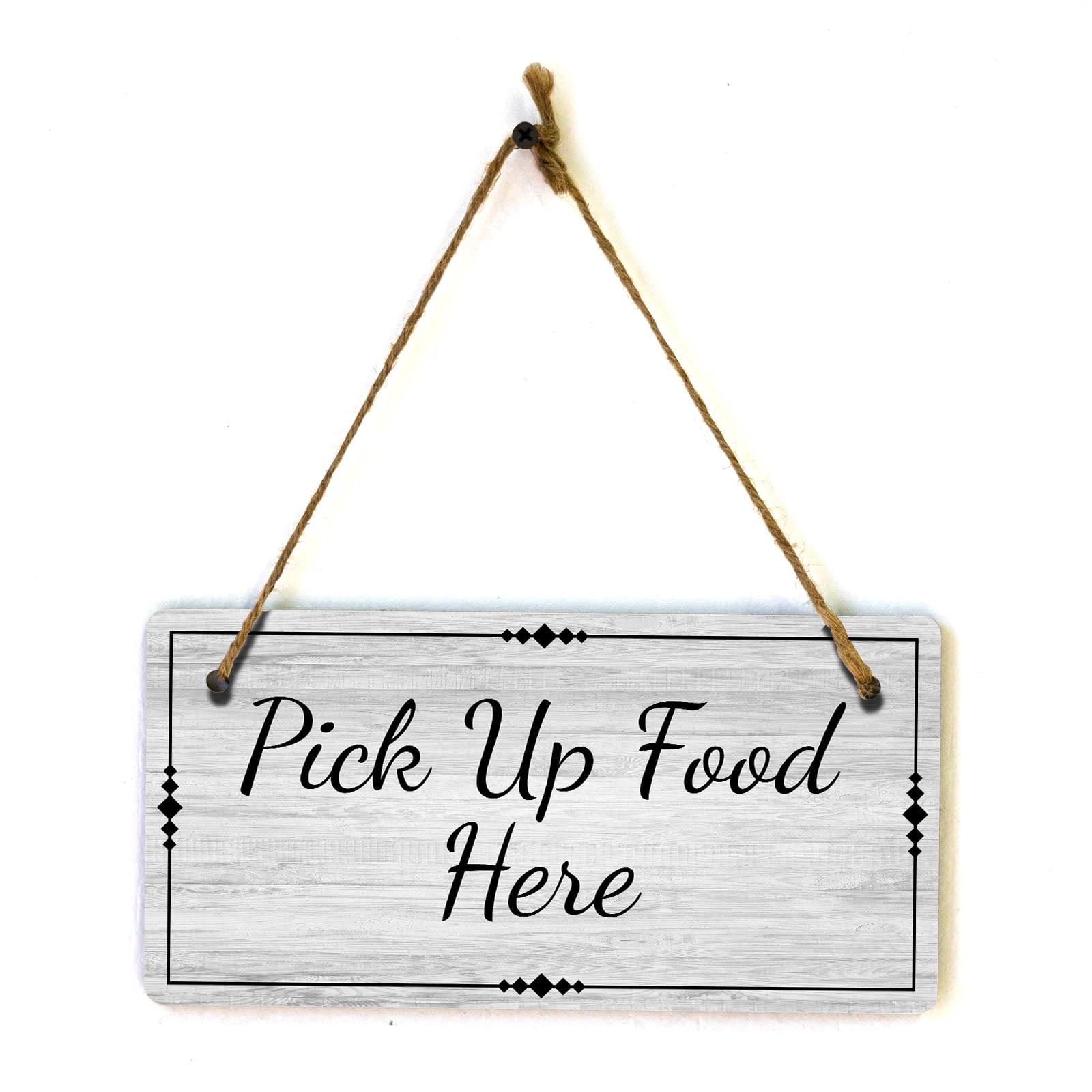 Pick Up Food Here 5x10 Hanging Plus Wall or Door Sign | Restaurant ...