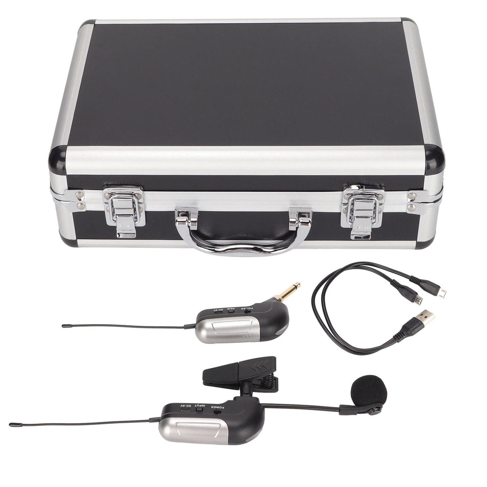 Pick Up Instrument Mic UHF Clip Condenser Mic with 360° Rotating Fixed