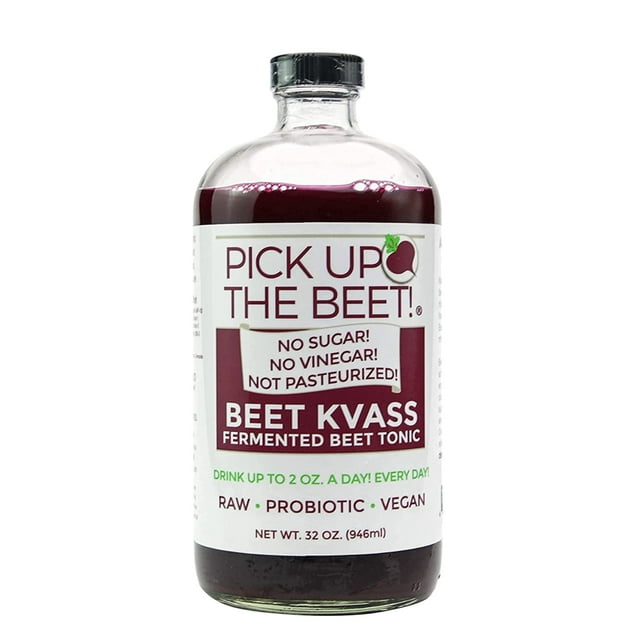 Pick Up The Beet Organic Beet Juice Kvass with Live Probiotics, Vegan
