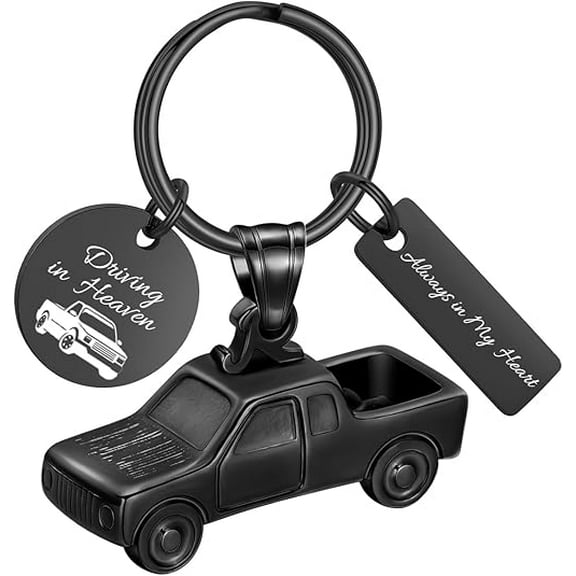 Pick Up Truck / 18 Wheeler Semi Truck / Mini Car  / Formula Car Urn Keychain for Ashes Car Cremation Urn Pendant Keepsake Memorial Keychain