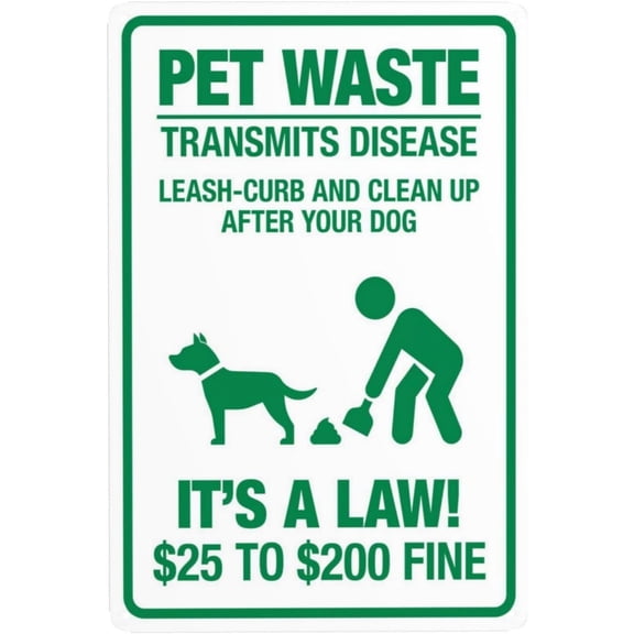 Pick It Up Or It Will Be Returned To Its Rightful Owner Warning Signs, Retro Security Sign, Metal Caution Street Tin Sign, Vintage Safety Signs, Business Wall Decor Home Art 8 x 12 Inches