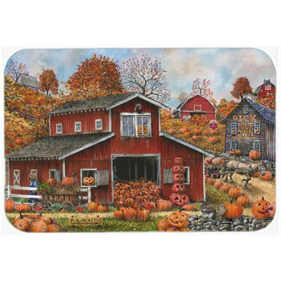 Pick Your Own Pumpkins Fall Glass Cutting Board, Large