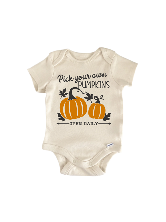 Pick Your Own Pumpkins Newborn Baby Bodysuit