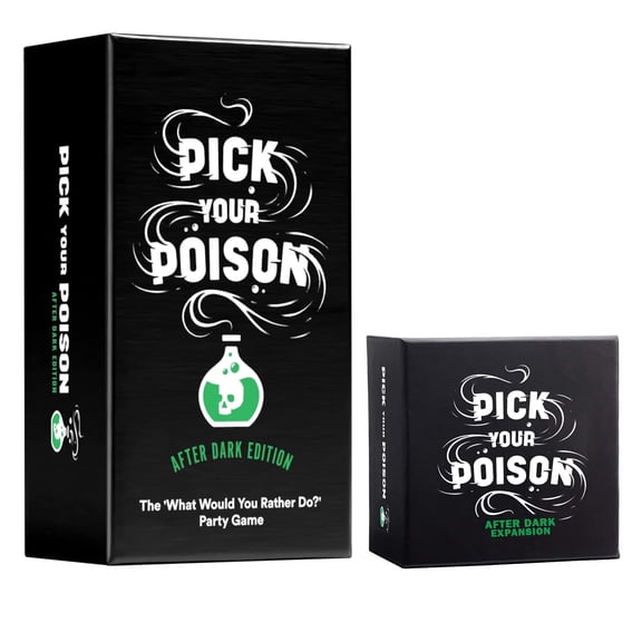 Pick Your Poison Card Game: The What Would You Rather Do? Game - After Dark Edition + Expansion Set