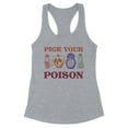 thumbnail image 1 of Pick Your Poison Tank Top Fitted Racerback Women's Small Heather Grey, 1 of 5