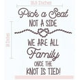 thumbnail image 1 of Pick a Seat Not a Side Wall Vinyl Decals Lettering Sticker Wedding Quote Décor, 15.5 X 18 , Eggplant, 1 of 4