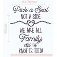 thumbnail image 1 of Pick a Seat Not a Side Wall Vinyl Decals Lettering Sticker Wedding Quote Décor, 15.5 x 18 , Plum, 1 of 5