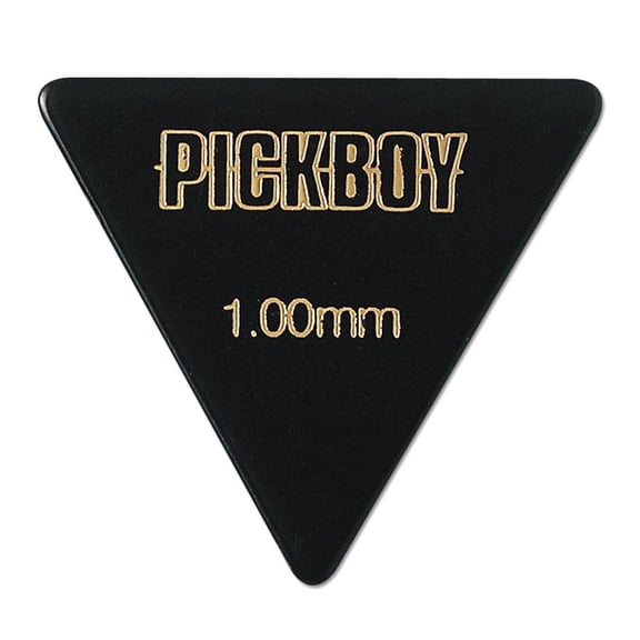 Pickboy Bass Pick, Triangle, black, Cellulose, 1.00mm, 10 picks