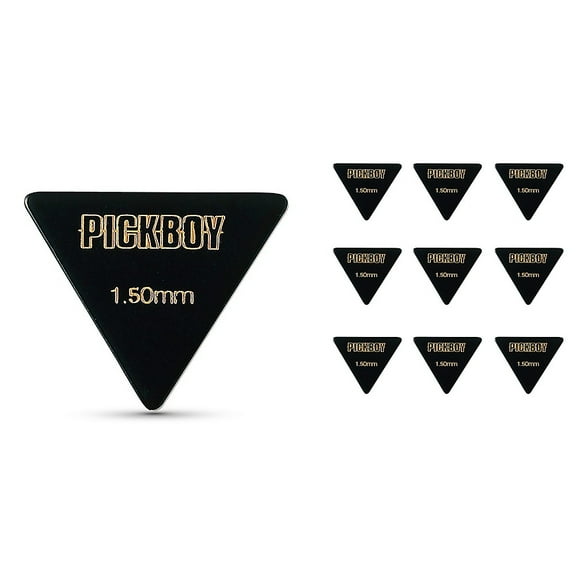 Pickboy Bass Pick, Triangle, black, Cellulose, 1.50mm, 10 picks