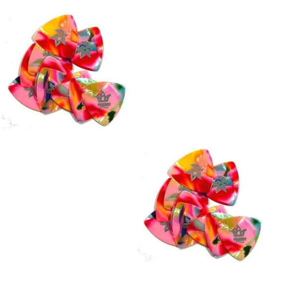 Pickboy Celluloid Guitar Picks Rounded Tri Confetti Clown .75mm Medium 20 pack